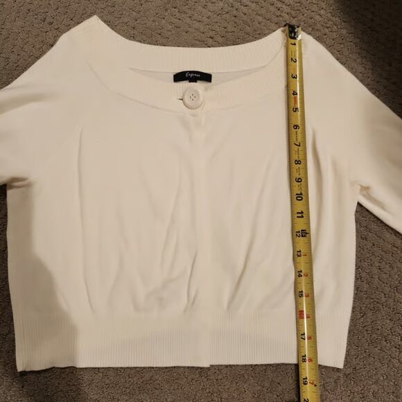 EXPRESS Brand Cropped Open Front Cardigan. Sz L Must see $58 - BENEFITS RESCUE - Picture 5 of 9
